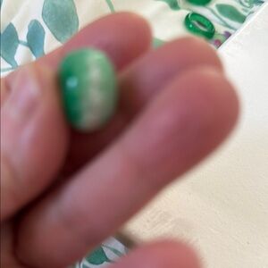 Green and White Bead